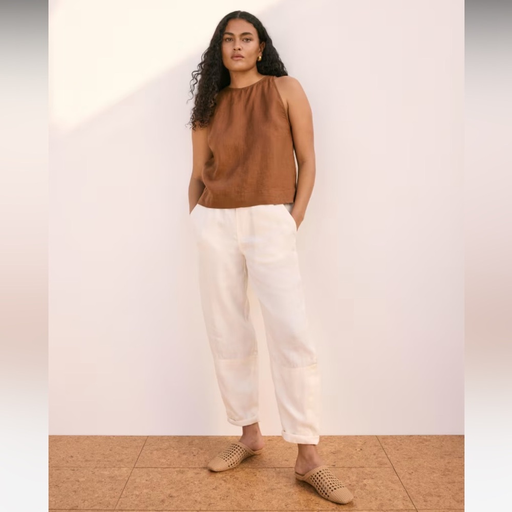 NWT Everlane Linen Pull-on Barrel Pant!